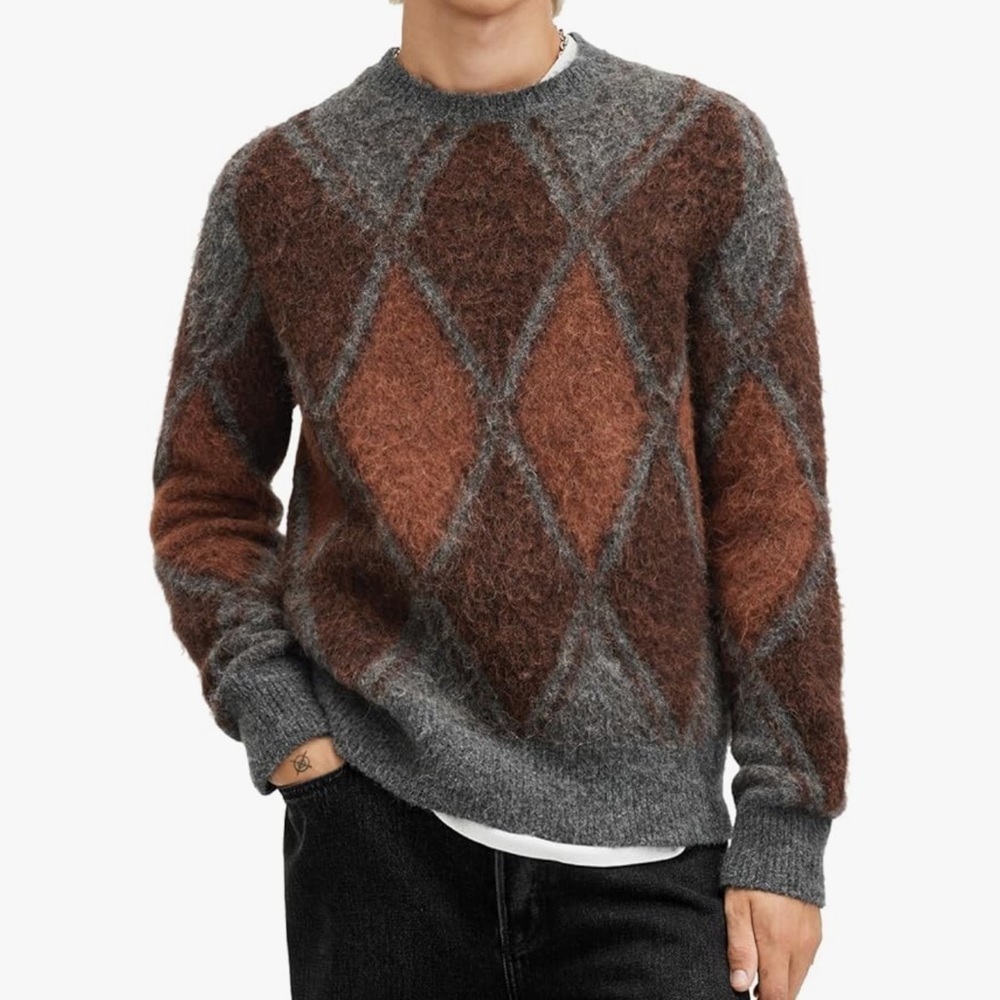 All Saints Mens Mord Crew Wool Sweater Size Small retails $269